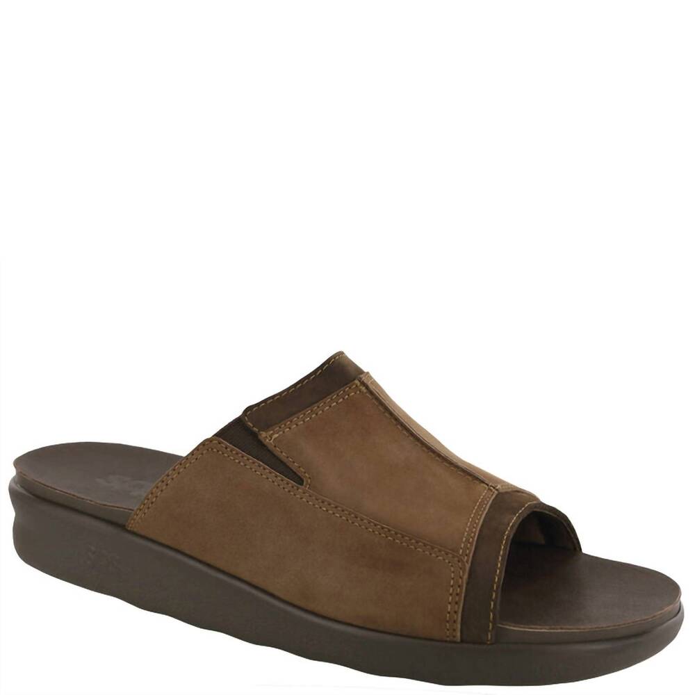 NEW SAS men's voyage slide sandal in brown